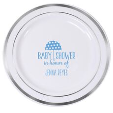 Baby Shower Umbrella Premium Banded Plastic Plates