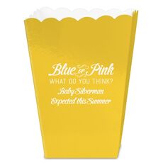 Blue or Pink Shower Mini Popcorn Boxes