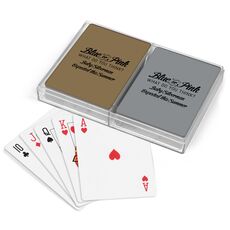 Blue or Pink Shower Double Deck Playing Cards