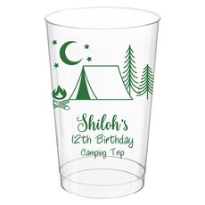 Camping Under The Stars Clear Plastic Cups