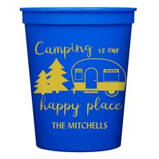 Camping Is Our Happy Place Stadium Cups