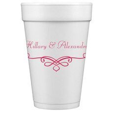 Classic Scroll Styrofoam Cups