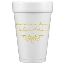 Classic Scroll Styrofoam Cups