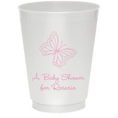 Sweet Butterfly Colored Shatterproof Cups