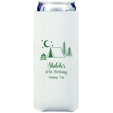 Camping Under The Stars Collapsible Slim Koozies