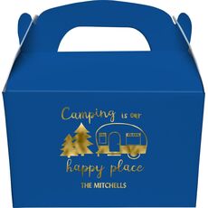 Camping Is Our Happy Place Gable Favor Boxes