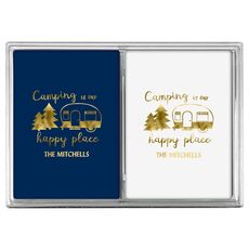 Camping Is Our Happy Place Double Deck Playing Cards