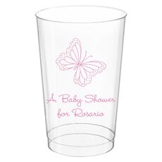 Sweet Butterfly Clear Plastic Cups