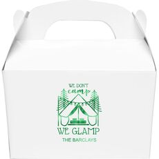 We Don't Camp We Glamp Gable Favor Boxes