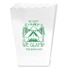 We Don't Camp We Glamp Mini Popcorn Boxes