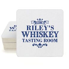 Whiskey Tasting Room Square Coasters