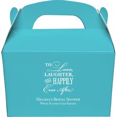 To Love Laughter Happily Ever After Gable Favor Boxes