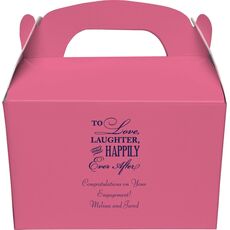 To Love Laughter Happily Ever After Gable Favor Boxes