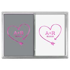 Heart Made of Arrow Double Deck Playing Cards