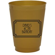 Your Text in Double Frame Colored Shatterproof Cups