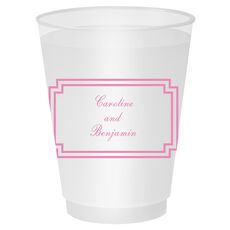 Your Text in Double Frame Shatterproof Cups