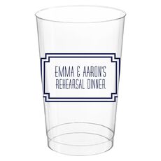 Your Text in Double Frame Clear Plastic Cups