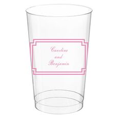 Your Text in Double Frame Clear Plastic Cups