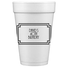 Your Text in Double Frame Styrofoam Cups