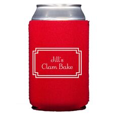 Your Text in Double Frame Collapsible Koozies