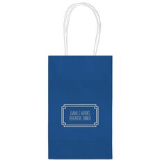 Your Text in Double Frame Medium Twisted Handled Bags