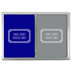 Your Text in Double Frame Double Deck Playing Cards