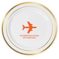 Horizontal Airliner Premium Banded Plastic Plates