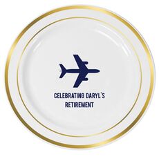Horizontal Airliner Premium Banded Plastic Plates