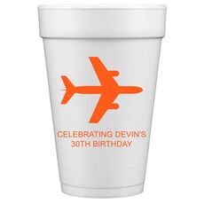Horizontal Airliner Styrofoam Cups