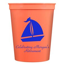 Sailboat Silhouette Stadium Cups