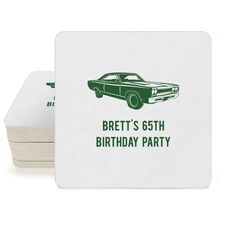 Muscle Car Square Coasters