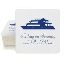Two Story Yacht Square Coasters
