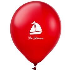 Sailboat Silhouette Latex Balloons