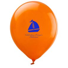 Sailboat Silhouette Latex Balloons