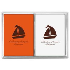 Sailboat Silhouette Double Deck Playing Cards
