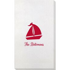 Sailboat Silhouette Bamboo Luxe Guest Towels