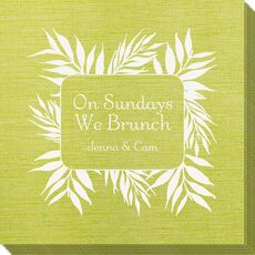 Palm Leaf Frame Bamboo Luxe Napkins
