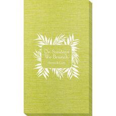 Palm Leaf Frame Bamboo Luxe Guest Towels