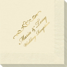 Two Hearts on a Vine Napkins