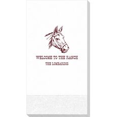 Outlined Horse Guest Towels