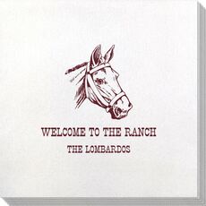 Outlined Horse Bamboo Luxe Napkins