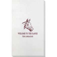 Outlined Horse Bamboo Luxe Guest Towels