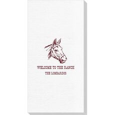 Outlined Horse Deville Guest Towels