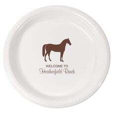 Horse Silhouette Plastic Plates