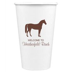 Horse Silhouette Paper Coffee Cups