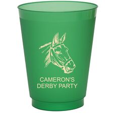 Outlined Horse Colored Shatterproof Cups