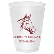 Outlined Horse Shatterproof Cups