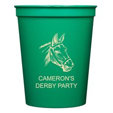 Outlined Horse Stadium Cups
