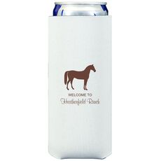 Horse Silhouette Collapsible Slim Koozies