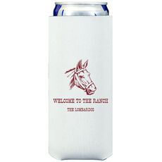 Outlined Horse Collapsible Slim Koozies